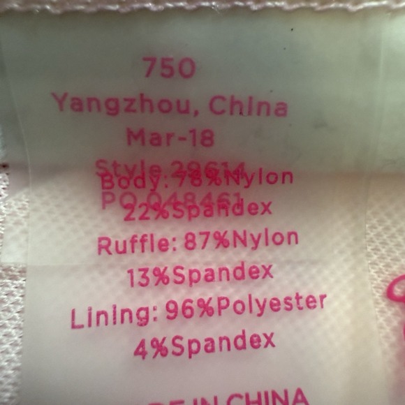 Lilly Pulitzer Bikini Top Womens Size 4 Floral Pink Blue Strapless Swimsuit - Picture 5 of 8